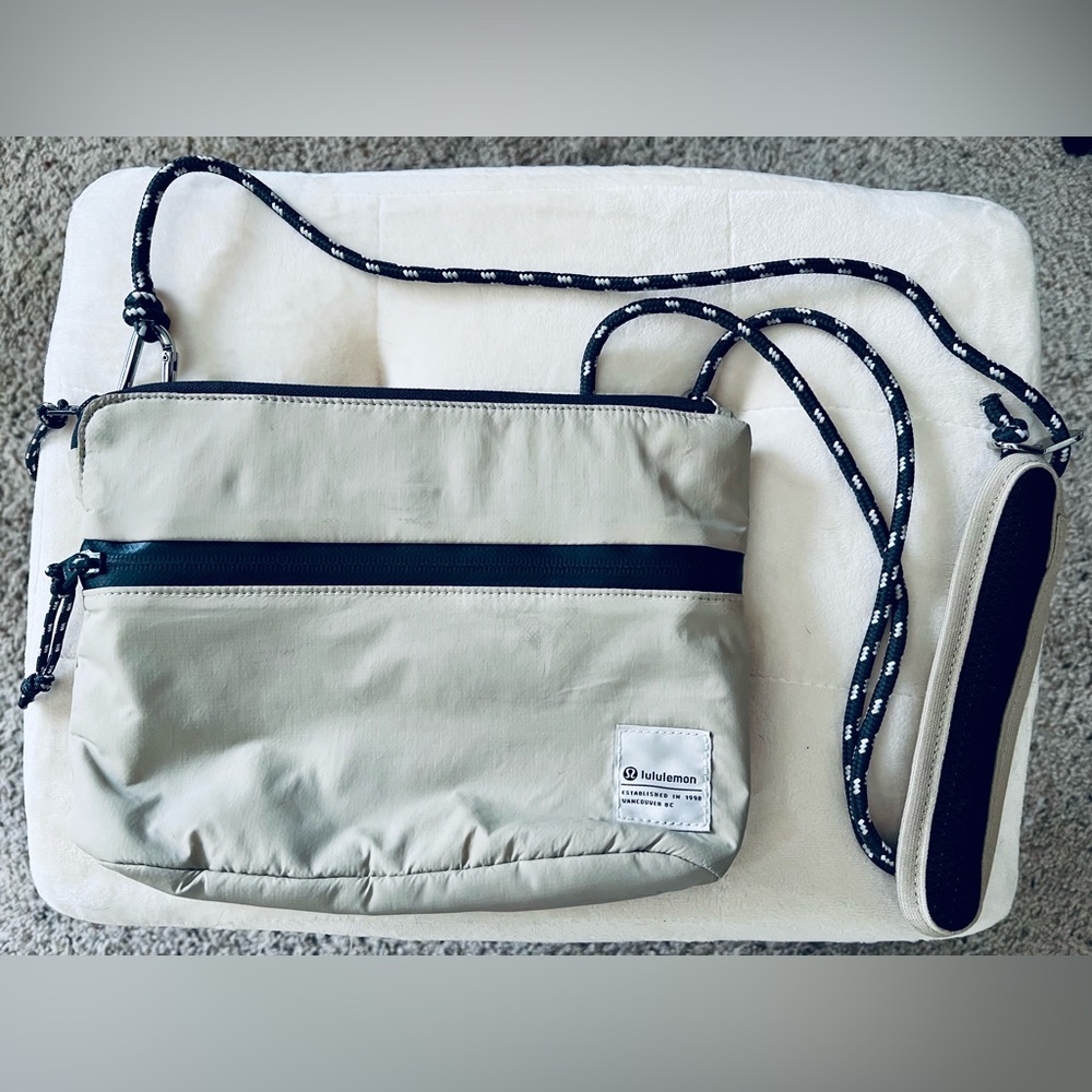 Lululemon Patch Logo Crossbody Bag, Trench/Graphite Grey